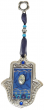 Pewter Decorated Hamsa in Blue