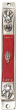 Pewter Mezuzah with Design of Red and Hamsa Pendant