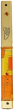 Metal Mezuzah of Gold with Orange and Yellow Boxes