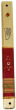 Metal Mezuzah of Gold with Red Fabric