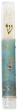 Plastic Mezuzah with Blue and Gold Floral Pattern and Hamsa
