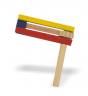 Wood Grogger with Red, Yellow and Blue Frame