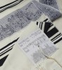 Homa Synthetic Cloth Tallit with Jerusalem Depictions in Two Tones