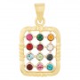 Colorful Hoshen Pendant in Plated Gold