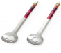 Salad Servers with Rich Red Motif