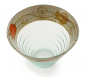 Glass Serving Bowl with Colored Pomegranate Motif