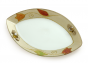 Oval Eye Shaped Serving Tray with Bright Tulips