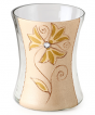 Glass Vase with Neutral Flower Design