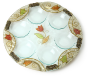 Glass Passover Seder Plate with Colourful Flower Design