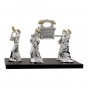 Silver Extra Large Figurine of Men Carrying Ark with Shofar