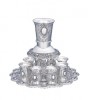 Silver Plated Kiddush Fountain with Diamond Shapes and Scrollwork