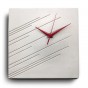 White Concrete Wall Clock by ceMMent
