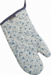 Yair Emanuel Double Sided Pomegranate Oven Mitt by in Blue and White