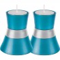 Yair Emanuel Shabbat Candle Holder - Turquoise and Silver