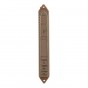 Brown Plastic Mezuzah Case with Hebrew 'Shin' and Biblical Text for 12cm Scroll