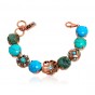 Gold Plated Amaro Bracelet with Large Turquoise Color Gemstones