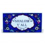 7x15 Blue Ceramic Armenian Designed "Shalom Y’All Door Plaque