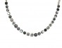 Natural Stone Necklace in Black and White with Flowers from Amaro