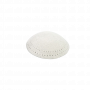 16 Centimetre White Knitted Kippah with Holes and Thick Yarn