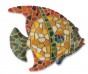 Ceramic Angelfish Miniature with Vibrant Mosaic Design