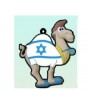 Silicon Magnet with Camel wearing Israeli Flag Shirt and Blue Shoes
