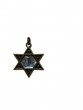 Brass Star of David Pendant with IDF Insignia in White and Blue and ‘IDF’