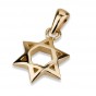 Small 14K Gold Star of David Pendant