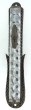 Pewter Mezuzah with Hamsa Style Back and Jeweled Body for 12cm Scroll