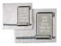 White Tallit Bag Set with Grey Scroll, Scrolling Lines and White Hebrew Text