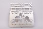 Stainless Steel Hebrew Blessing with Jerusalem, Hebrew Text and Star of David