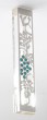 Steel and Plexiglas Mezuzah with Grapevine and Hebrew Letter Shin