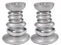 Yair Emanuel Anodized Aluminum Shabbat Candlesticks with Silver Tower Pattern