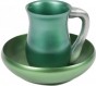 Yair Emanuel Anodized Aluminum Mayim Acharonim Set in Green and Silver