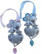 Baby Blessing with Hebrew and English Text, Baby and Lace Cord