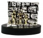 Sterling Silver Western Wall Miniature with Gold-Colored Worshippers