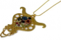 Necklace with Floral Pattern and Spirals