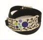 Leather Bracelet with Partial White Cuff, John Lennon ‘Love’ Lyrics and Purple Dots