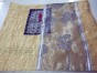 Gold and Purple Matzah Cover with Floral Organza by Galilee Silks