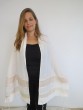 Apricot and White Women’s Tallit by Galilee Silks