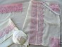 Women’s Tallit with Pink Lace by Galilee Silks