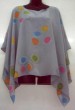Silk Poncho with Colorful Circles by Galilee Silks