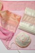 Women’s Tallit in Pink and Peach by Galilee Silks