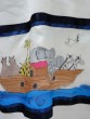 White Tallit with Noah’s Ark Illustration by Galilee Silks