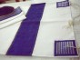 Woolen Tallit with Blue Band by Galilee Silks