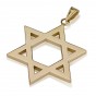 14k Yellow Gold Traditional Star of David with Simple Design