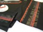 Black Tallit with Red, Orange and Black Stripes by Galilee Silks