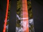 Black Tallit with Red, Orange and Black Stripes by Galilee Silks