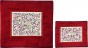 Red Yair Emanuel Tallit Bag Set with Hebrew Text and Seven Species