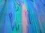 Silk Scarf with Pink, Green & Blue Watercolors by Galilee Silks