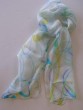 Silk Scarf with Yellow, Green, Blue & Turquoise Swirls by Galilee Silks
